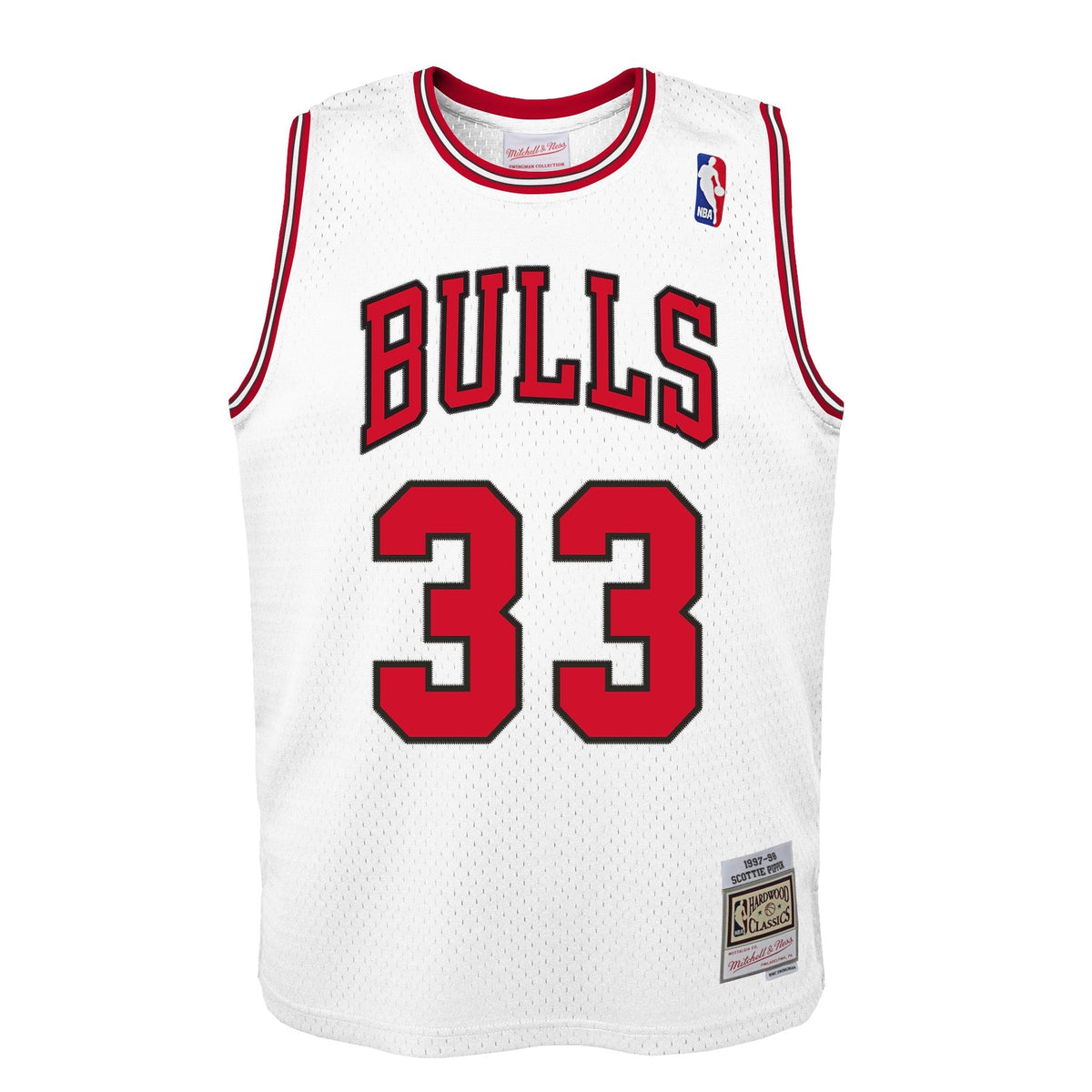 Chicago Bulls Scottie Pippen Mitchell & Ness White Hardwood product image 2
