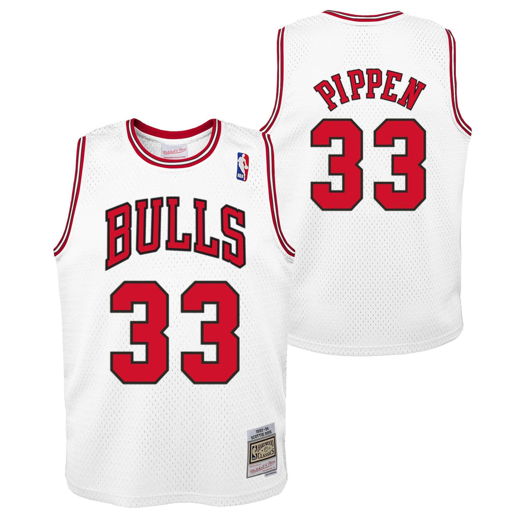 Chicago Bulls Scottie Pippen Mitchell & Ness White Hardwood product image 1