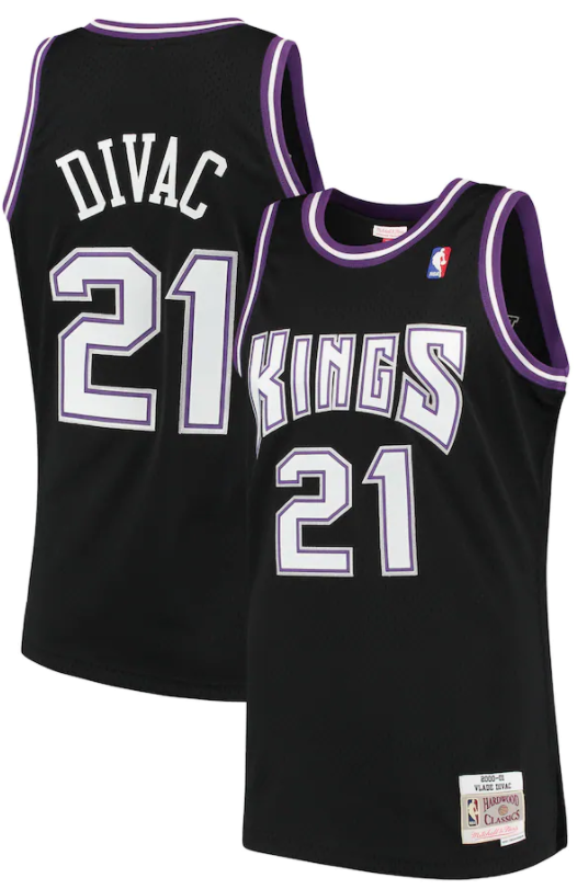 Sacramento Kings Vlade Divac 2000-01 Mitchell & Ness Black product image 1