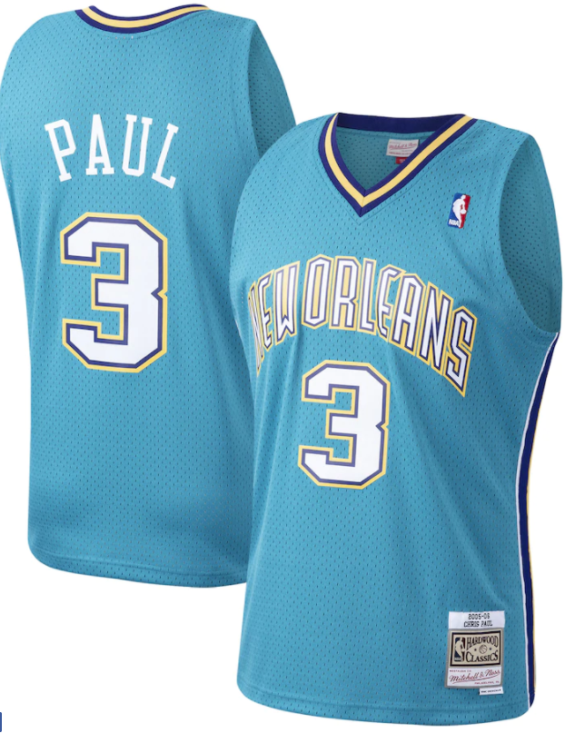 New Orleans Hornets Chris Paul 2005-06 Mitchell & Ness Blue product image 1