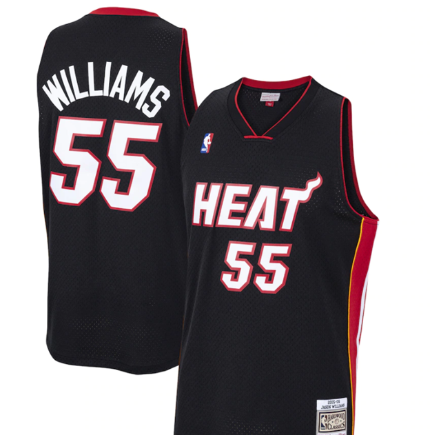 Miami Heat Jason Williams 2005-06 Mitchell & Ness Black/Red product image 1