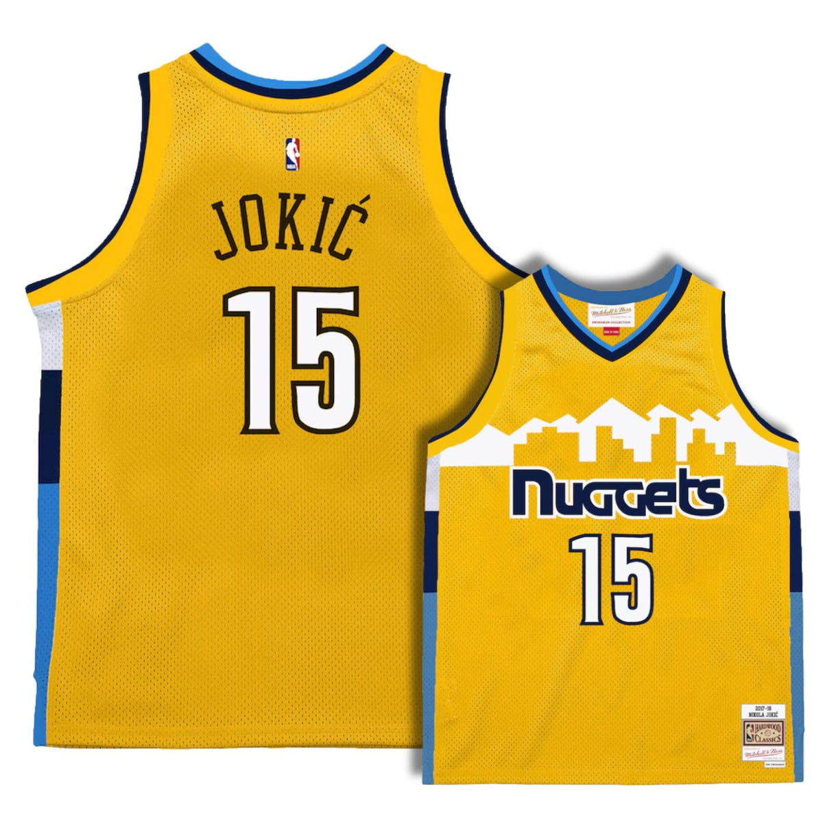 Denver Nuggets Nikola Jokic Yellow 2017-18 Hardwood product image 1