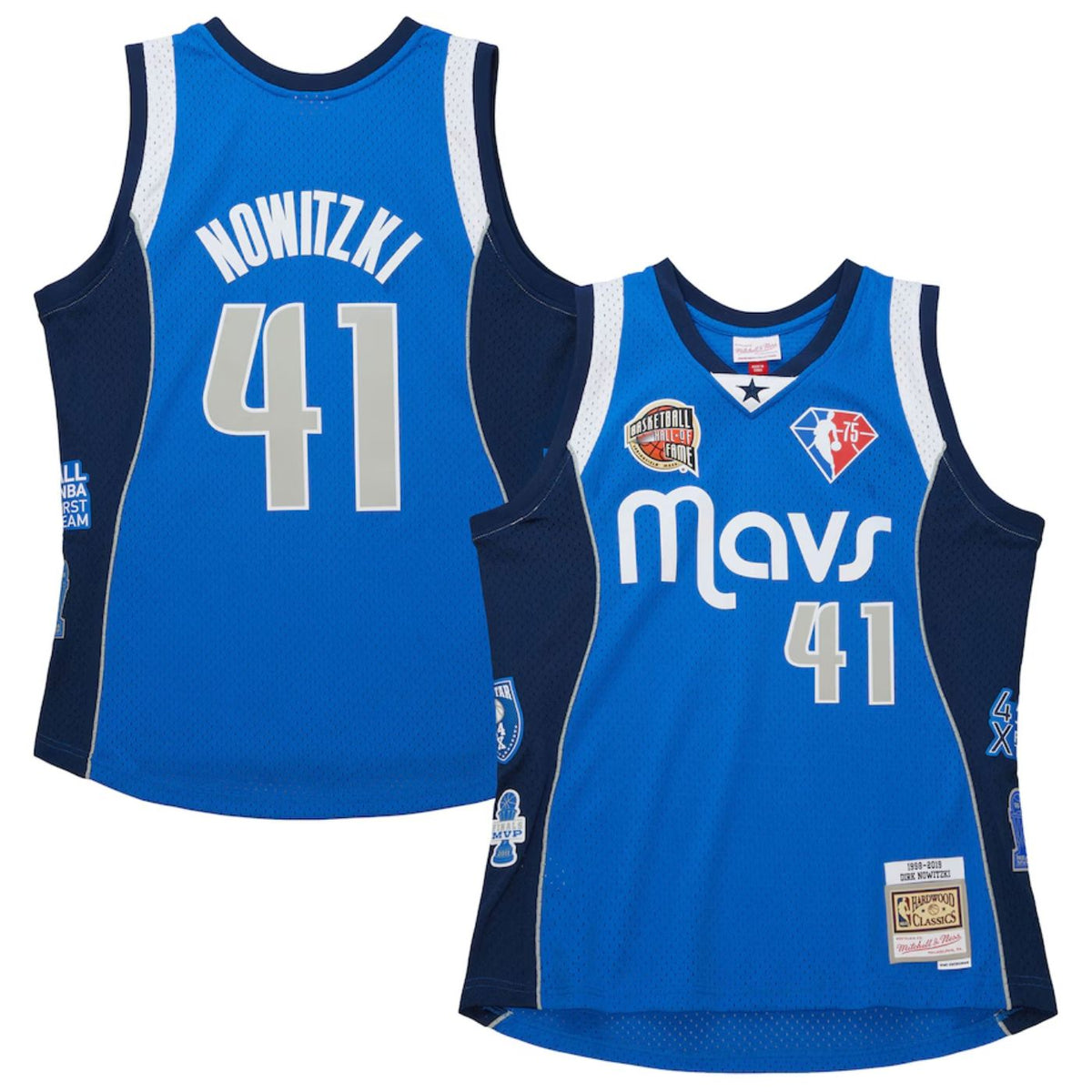 Dallas Mavericks Dirk Nowitzki Blue 1998-2019 Hall Of Fame product image 1