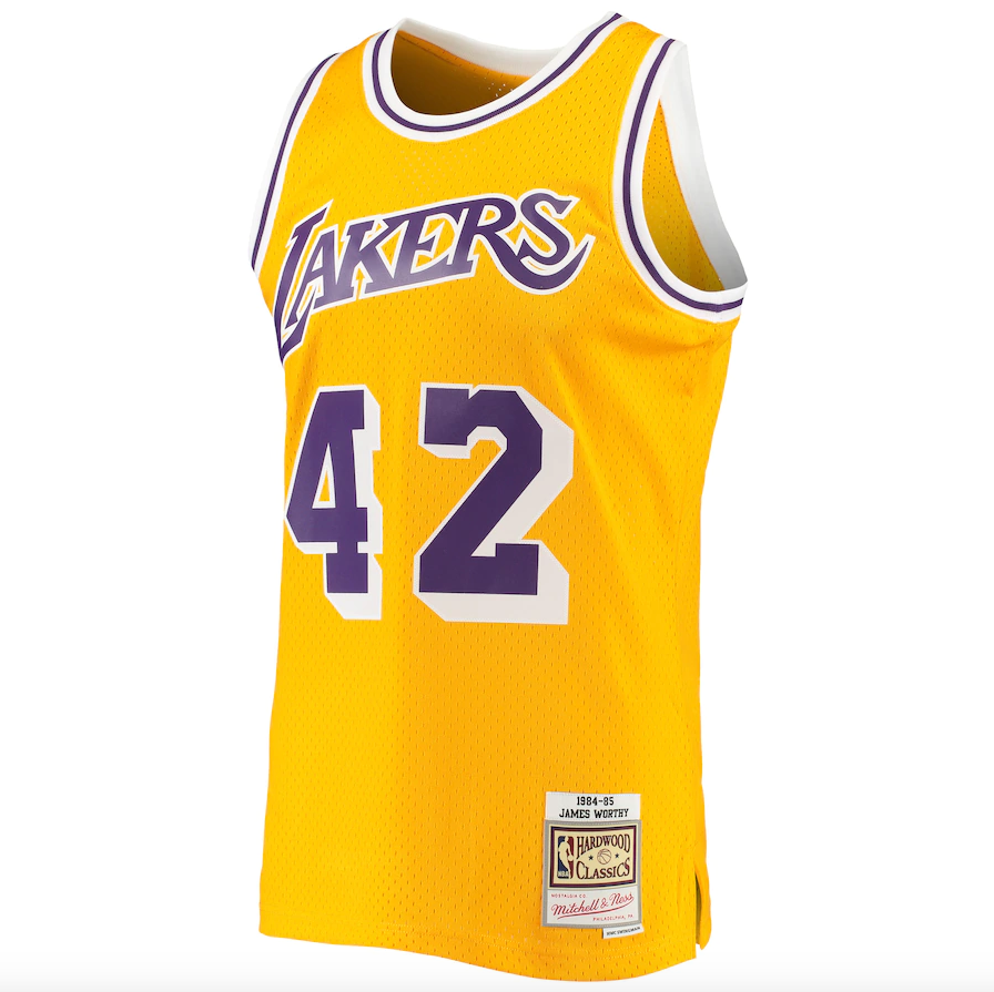 Men's Los Angeles Lakers James Worthy Mitchell & Ness Gold product image 2