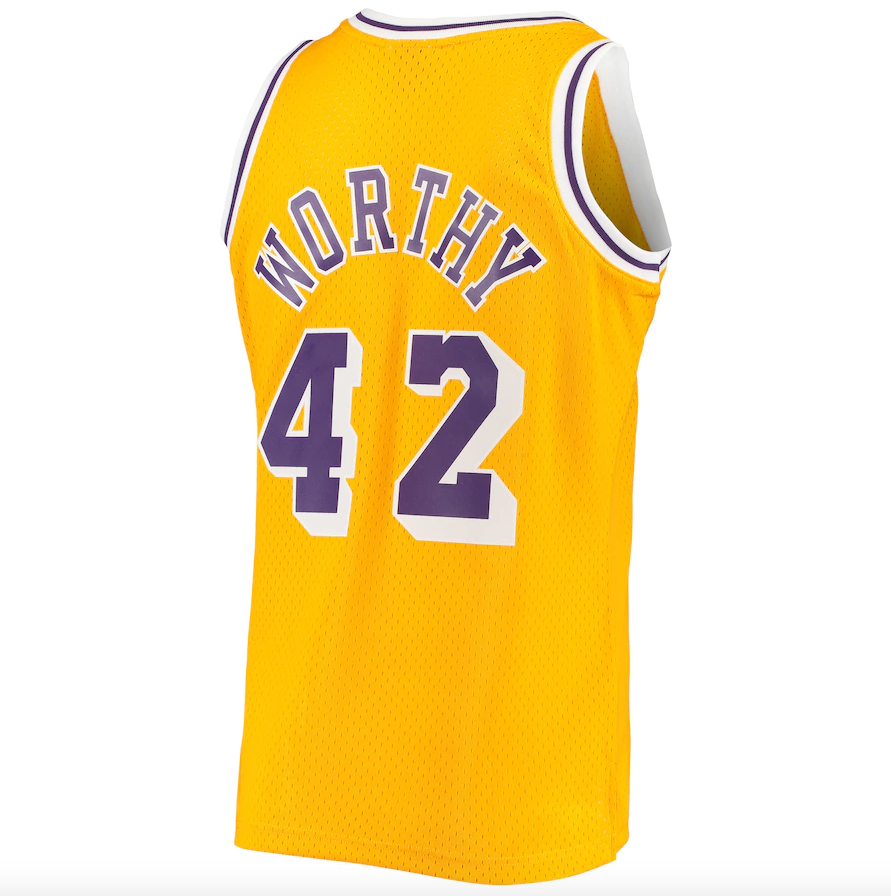 Men's Los Angeles Lakers James Worthy Mitchell & Ness Gold product image 3