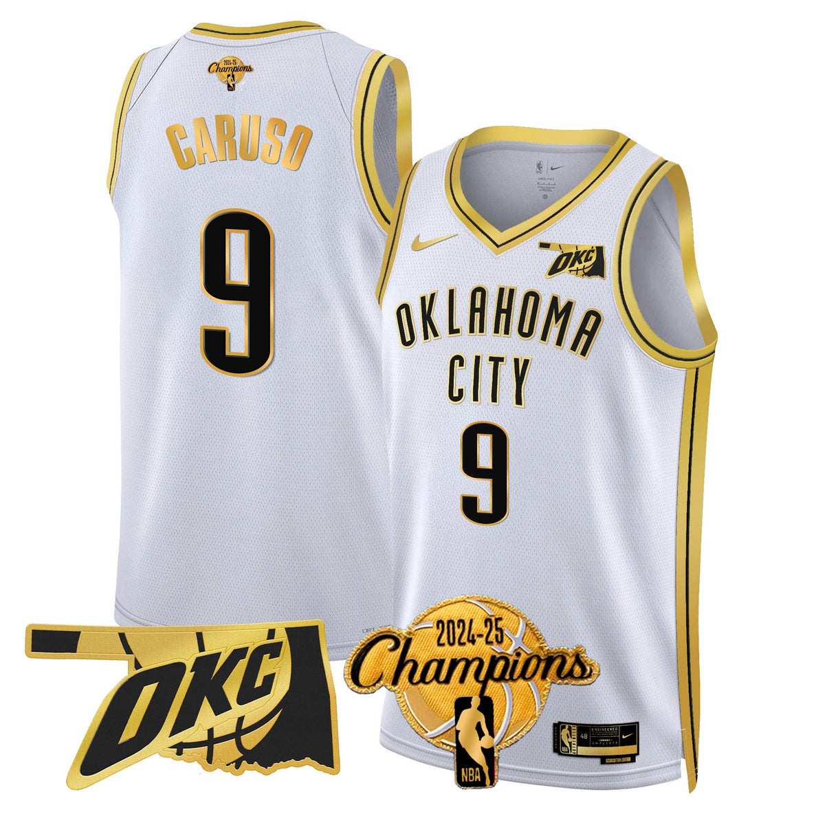 The Thunder 2024-25 Champions Black Gold Jersey - Stitched product image 19