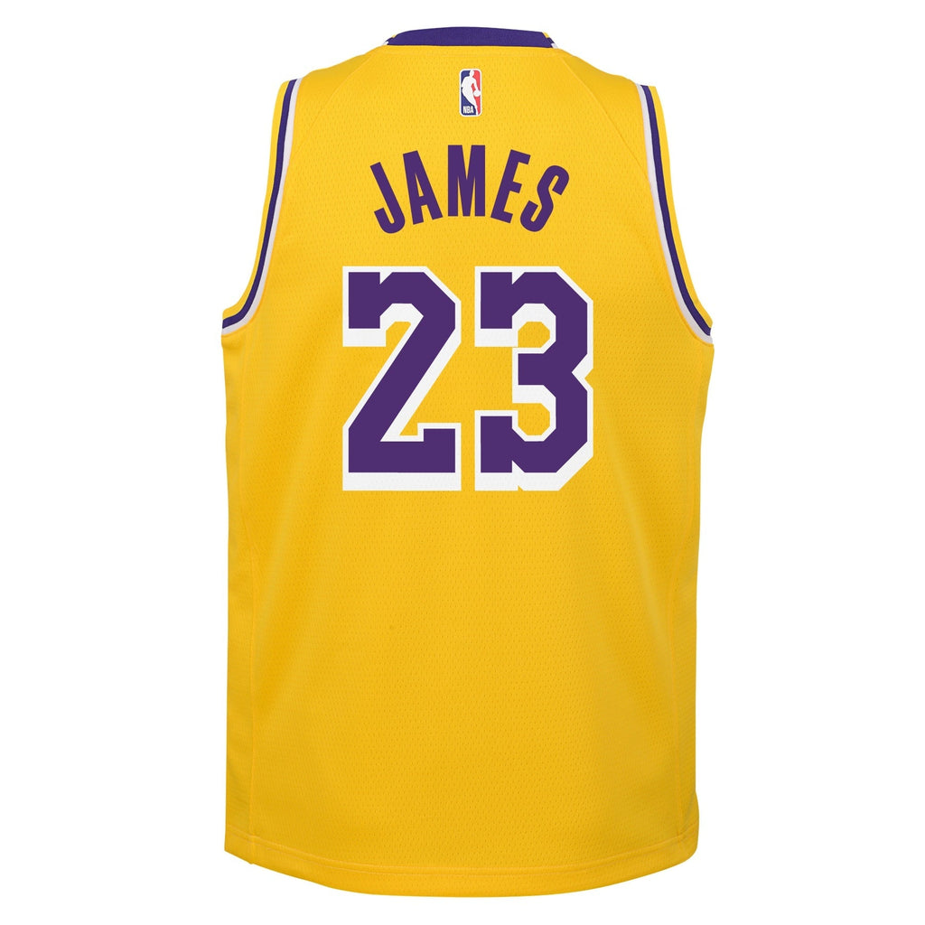 Los Angeles Lakers LeBron James Nike Gold Swingman Jersey product image 3