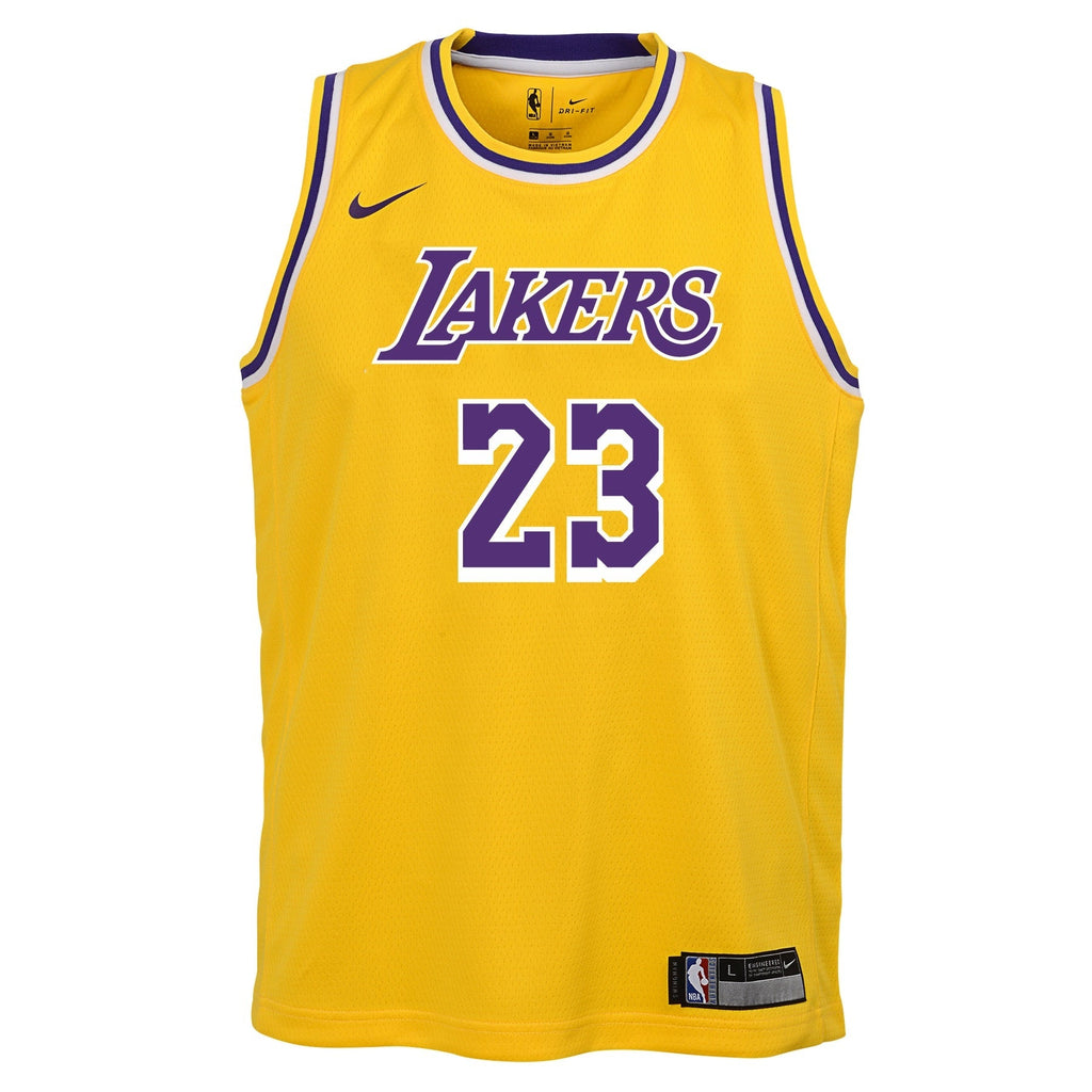 Los Angeles Lakers LeBron James Nike Gold Swingman Jersey product image 2
