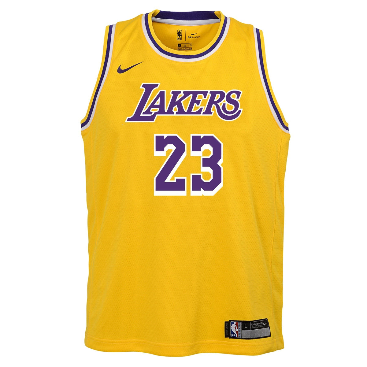 Los Angeles Lakers LeBron James Nike Gold Swingman Jersey product image 2