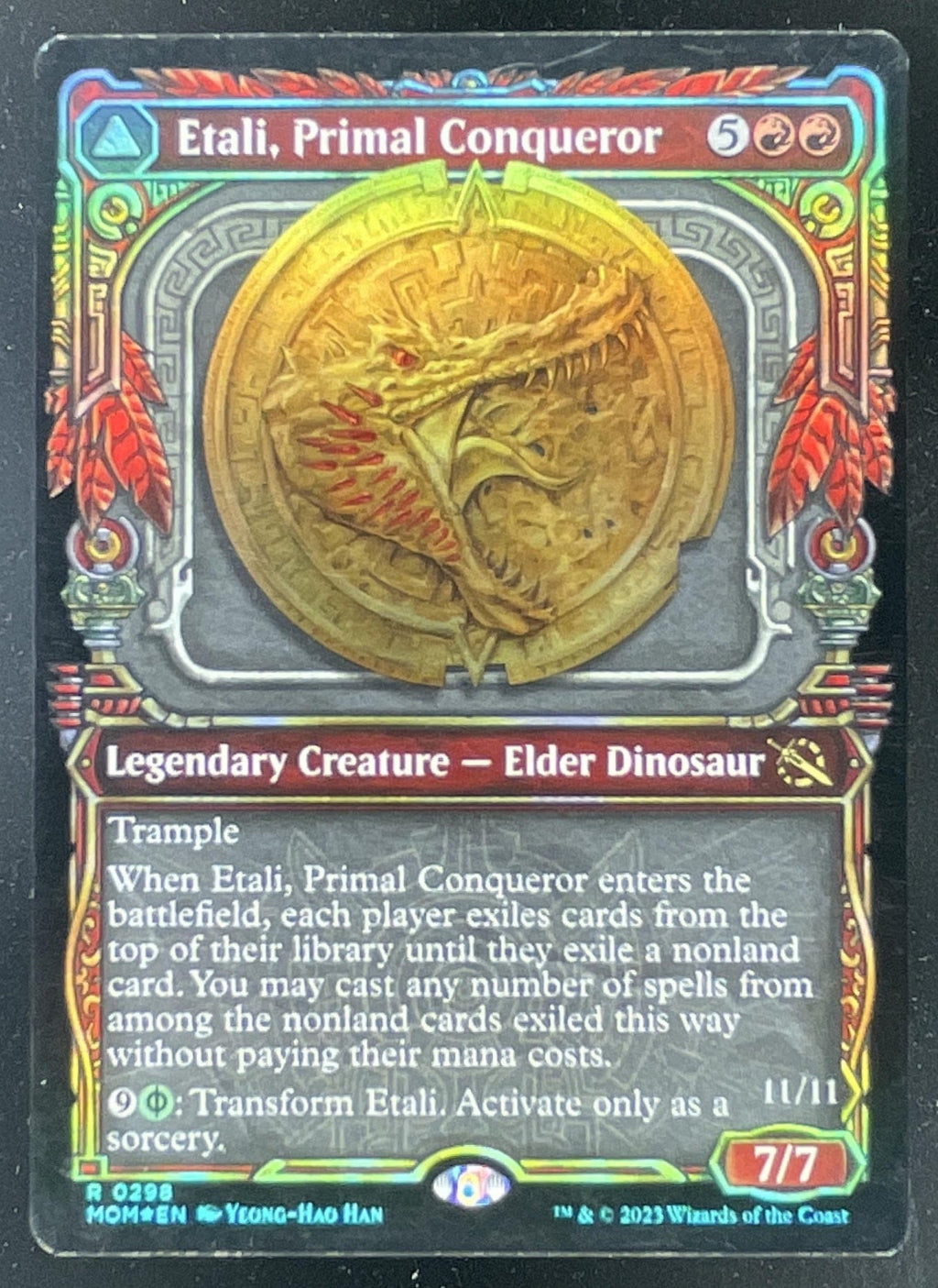 Magic The Gathering Etali, Primal Conqueror Showcase - March of the Machine MOM product image 1, provided for visual