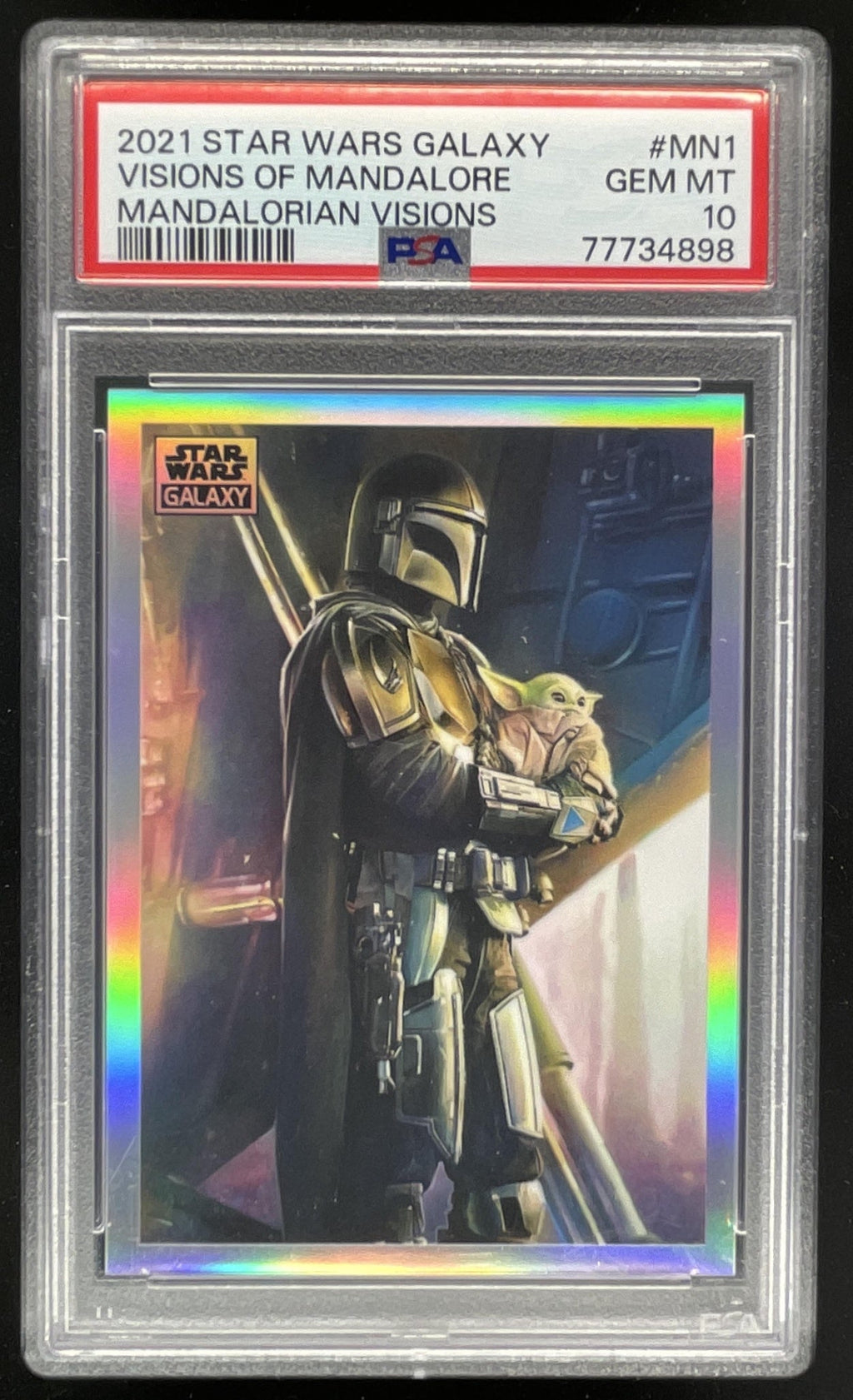 2021 Topps Chrome Star Wars Galaxy Mandalorian Visions #MN-1 SN99 PSA 10 product image 1, provided for visual reference and