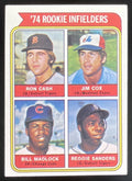 1974 Topps #600 1974 Rookie Ron Cash Jim Cox Bill Madlock Reggie Sanders RC product image 1, provided for visual reference