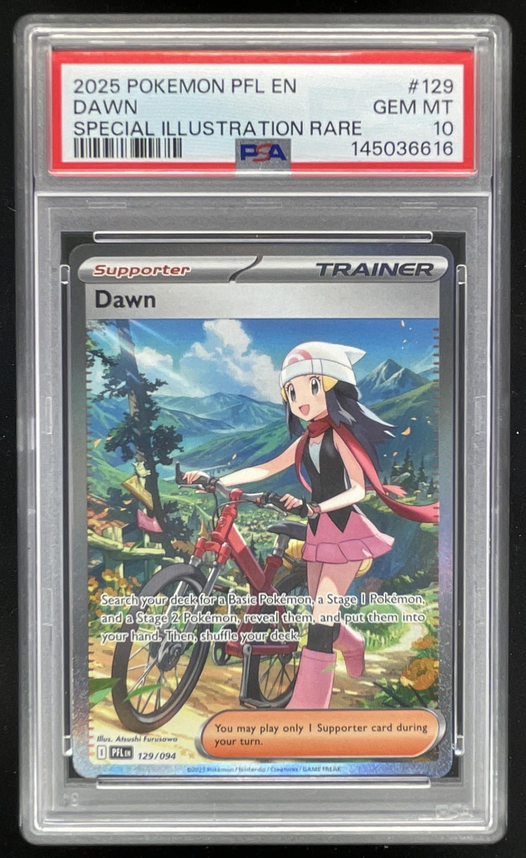 2025 Pokemon Phantasmal Flames #129/094 Dawn Special Illustration Rare PSA 10 product image 1, provided for visual reference