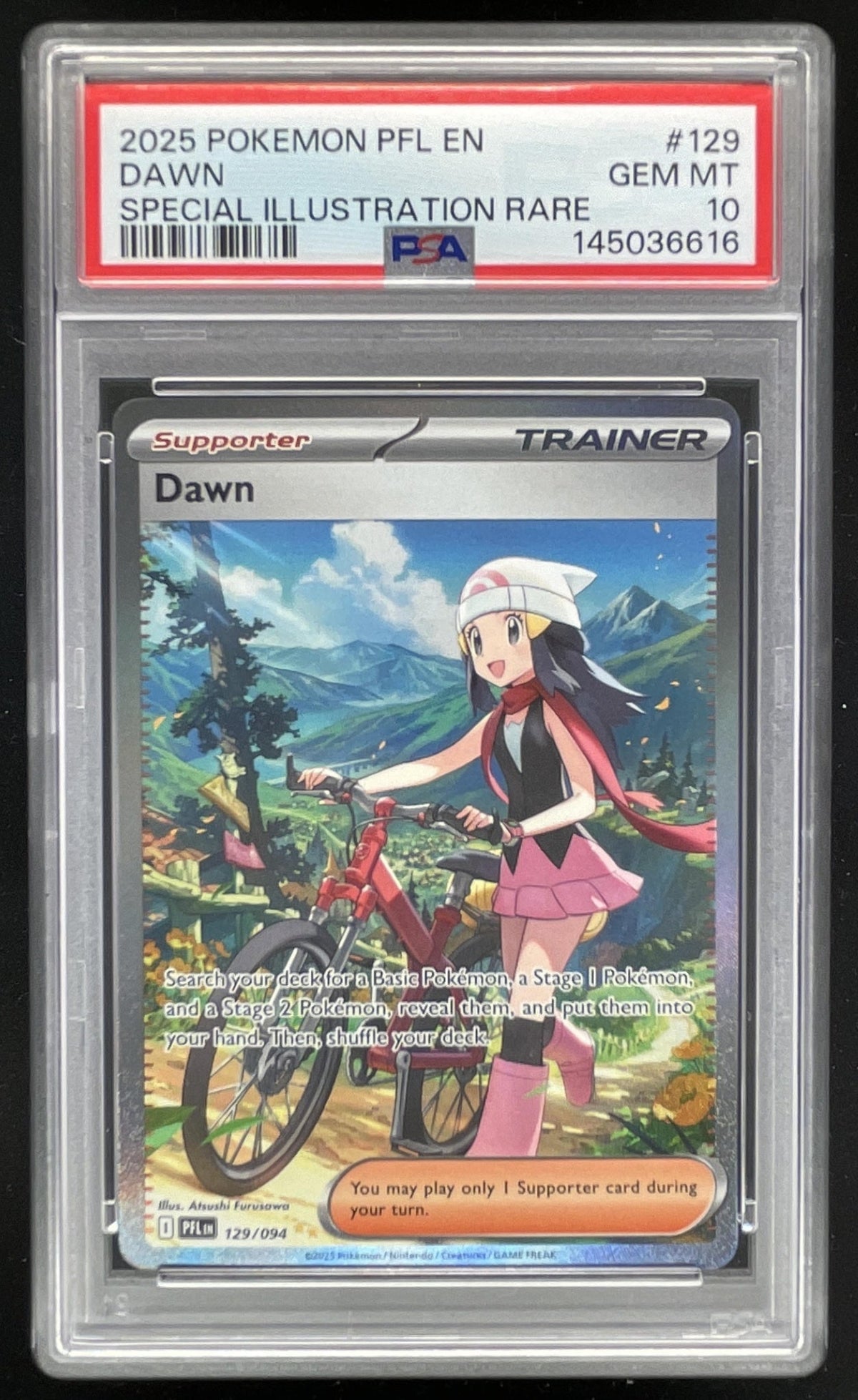 2025 Pokemon Phantasmal Flames #129/094 Dawn Special Illustration Rare PSA 10 product image 1, provided for visual reference