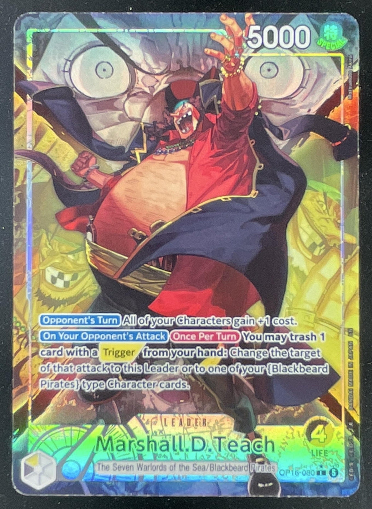 2026 One Piece The Time of Battle Alternate Art #OP16-080 Marshall.D.Teach SP product image 1, provided for visual reference