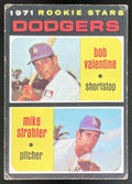 1971 Topps #188 Dodgers 1971 Rookie Stars Bob Valentine Mike Strahler RC product image 1, provided for visual reference and