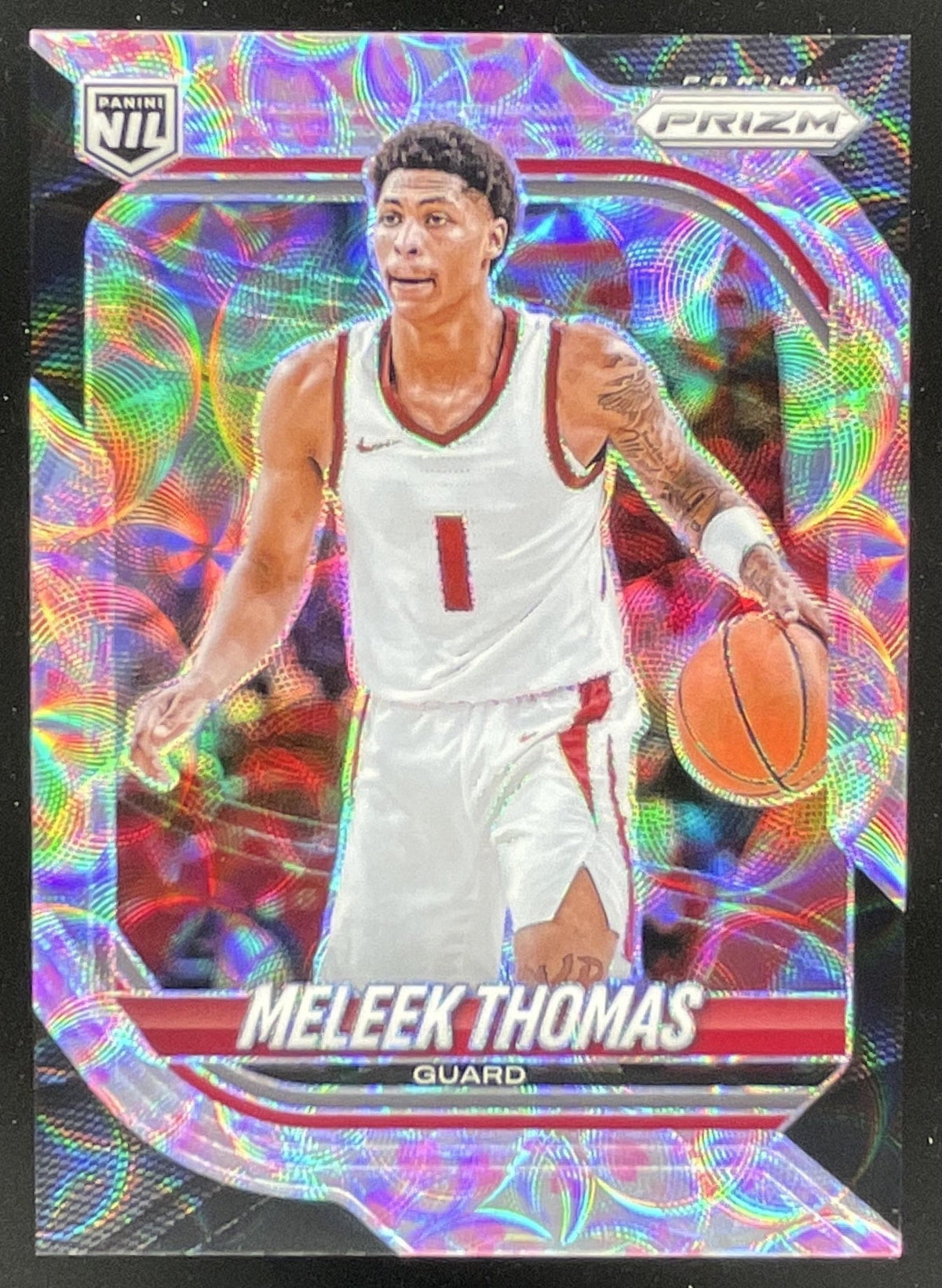 2025-26 Panini Prizm Cherry Blossom Prizm #80 Meleek Thomas /20 product image 1, provided for visual reference and product