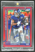 2025 Topps Chrome Autograph Red Refractor #BA-MN Malik Nabers Auto /5 product image 1, provided for visual reference and