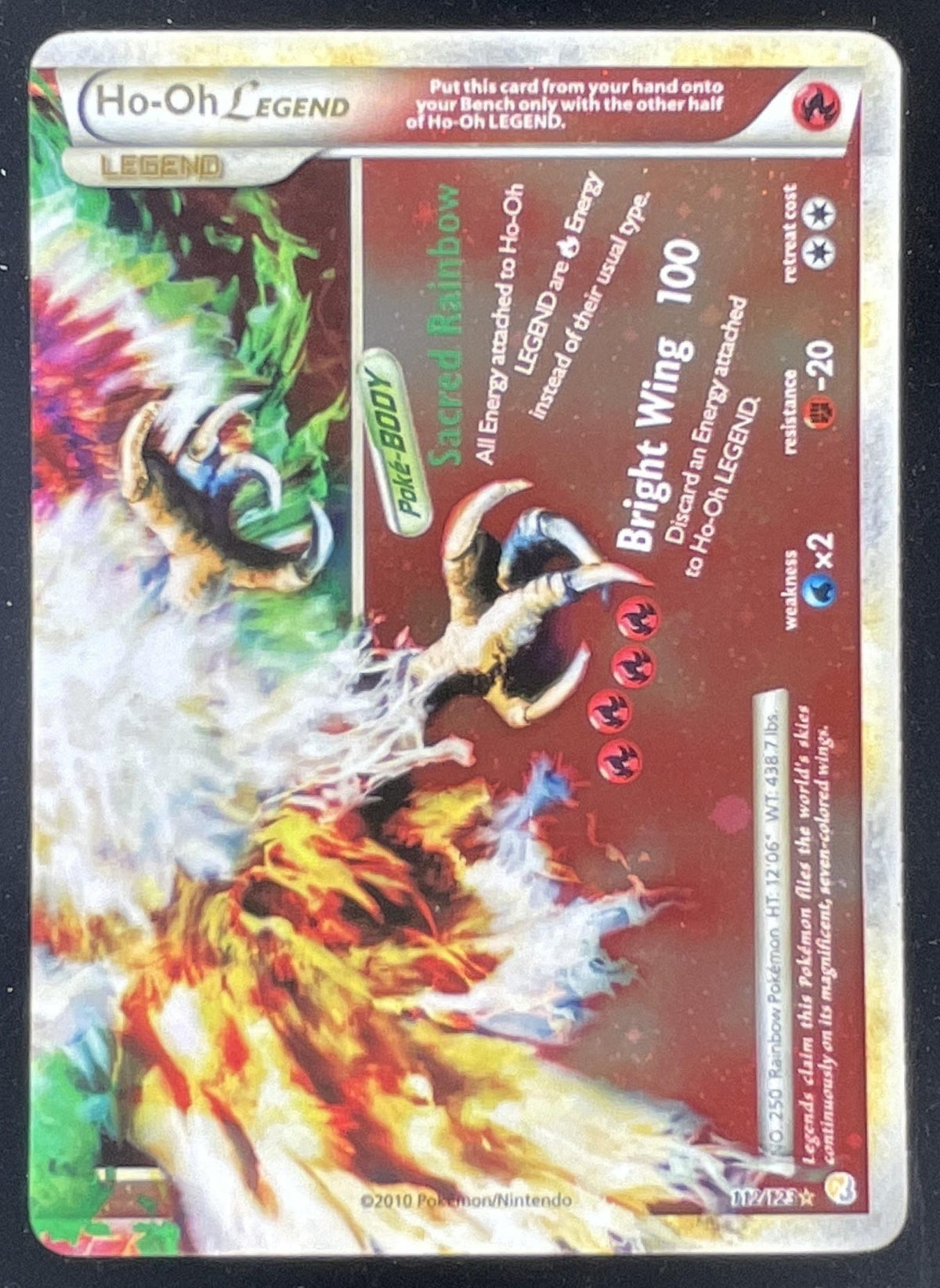 2010 Pokemon HeartGold & SoulSilver #112/123 Ho-Oh LEGE product image 1, provided for visual reference and product detail