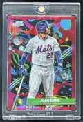 2025 Topps Cosmic Chrome Red Flare Refractor #143 Juan Soto /5 product image 1, provided for visual reference and product
