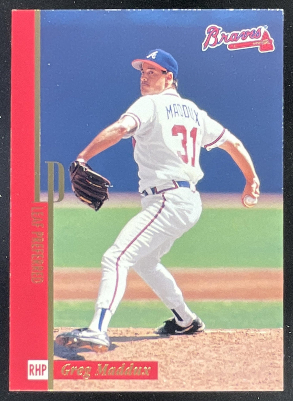 1996 Leaf Preferred #12 Greg Maddux product image 1, provided for visual reference and product detail review