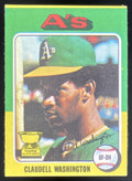 1975 Topps #647 Claudell Washington Super Rookie RC All-Star product image 1, provided for visual reference and product
