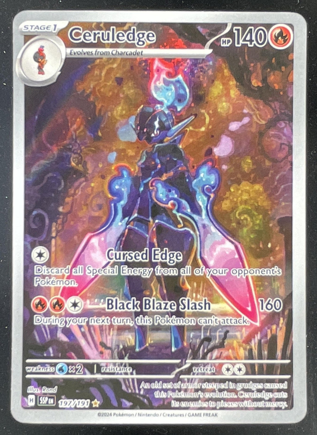 2024 Pokemon Surging Sparks #197/191 Ceruledge product image 1, provided for visual reference and product detail review