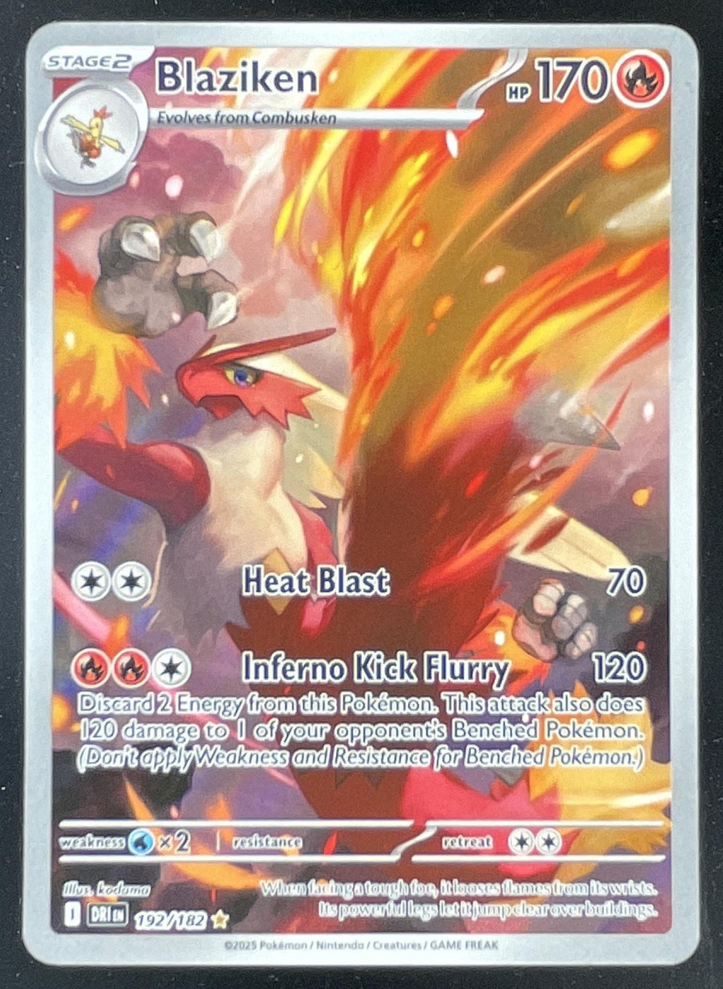 2025 Pokemon Destined Rivals #192/182 Blaziken product image 1, provided for visual reference and product detail review