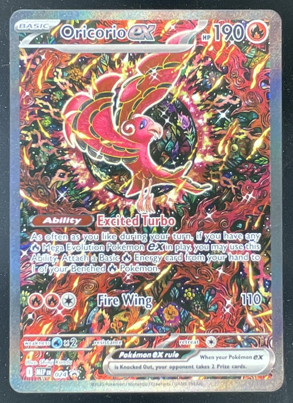 2026 Pokemon MEP Black Star Promos #024 Oricorio ex product image 1, provided for visual reference and product detail review