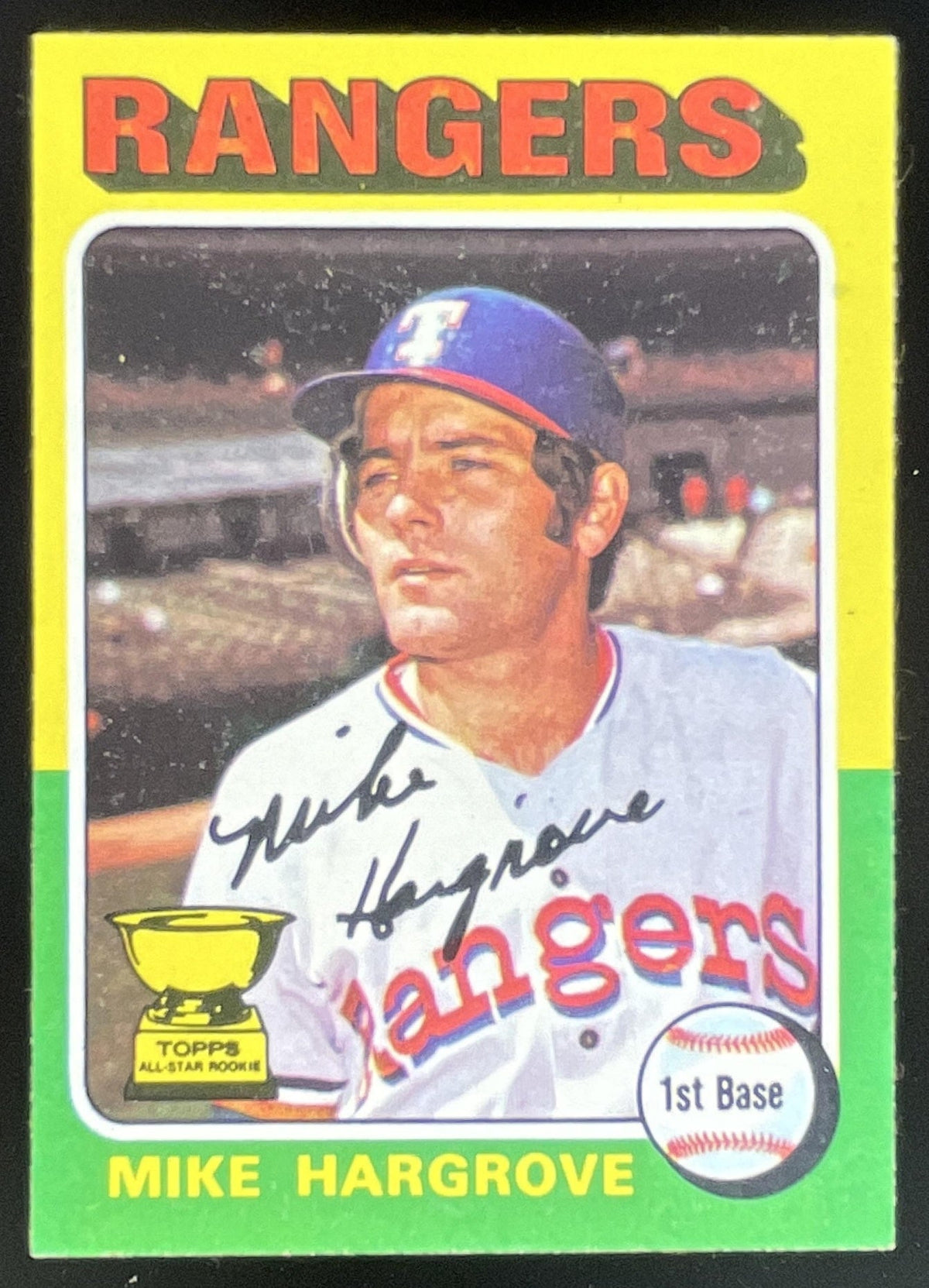 1975 Topps #106 Mike Hargrove Super Rookie UER RC All-Star ROOKIE product image 1, provided for visual reference and product