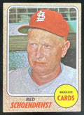 1968 Topps #294 Red Schoendienst product image 1, provided for visual reference and product detail review