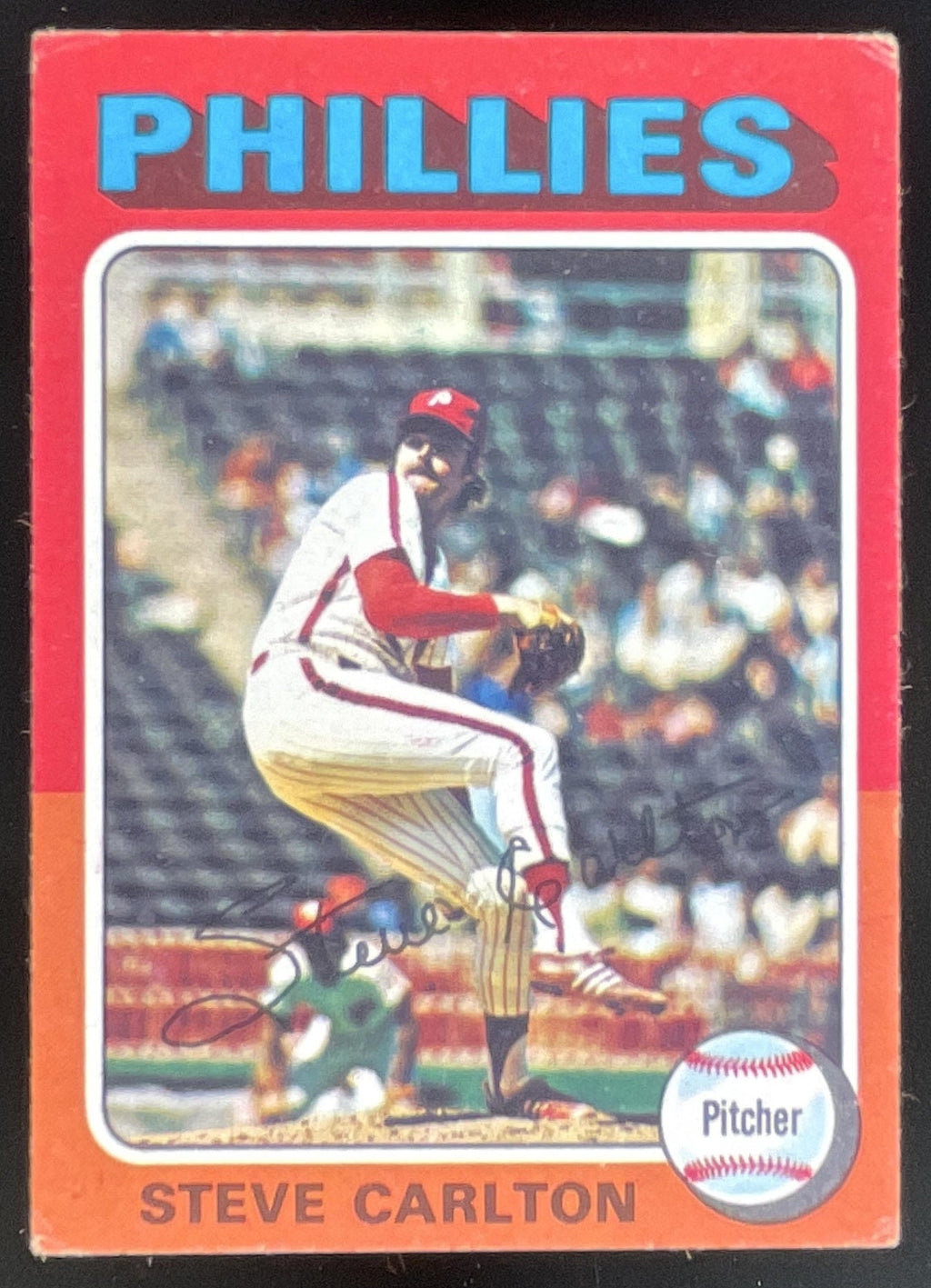 1975 Topps #185 Steve Carlton product image 1, provided for visual reference and product detail review