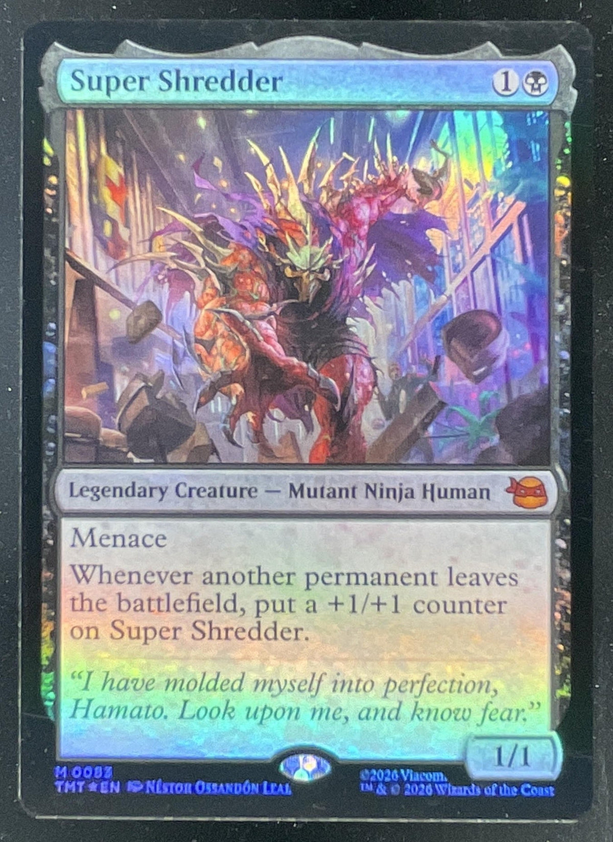 2026 Magic: The Gathering TMNT Mythic Rare #TMT-0083 Super Shredder product image 1, provided for visual reference and
