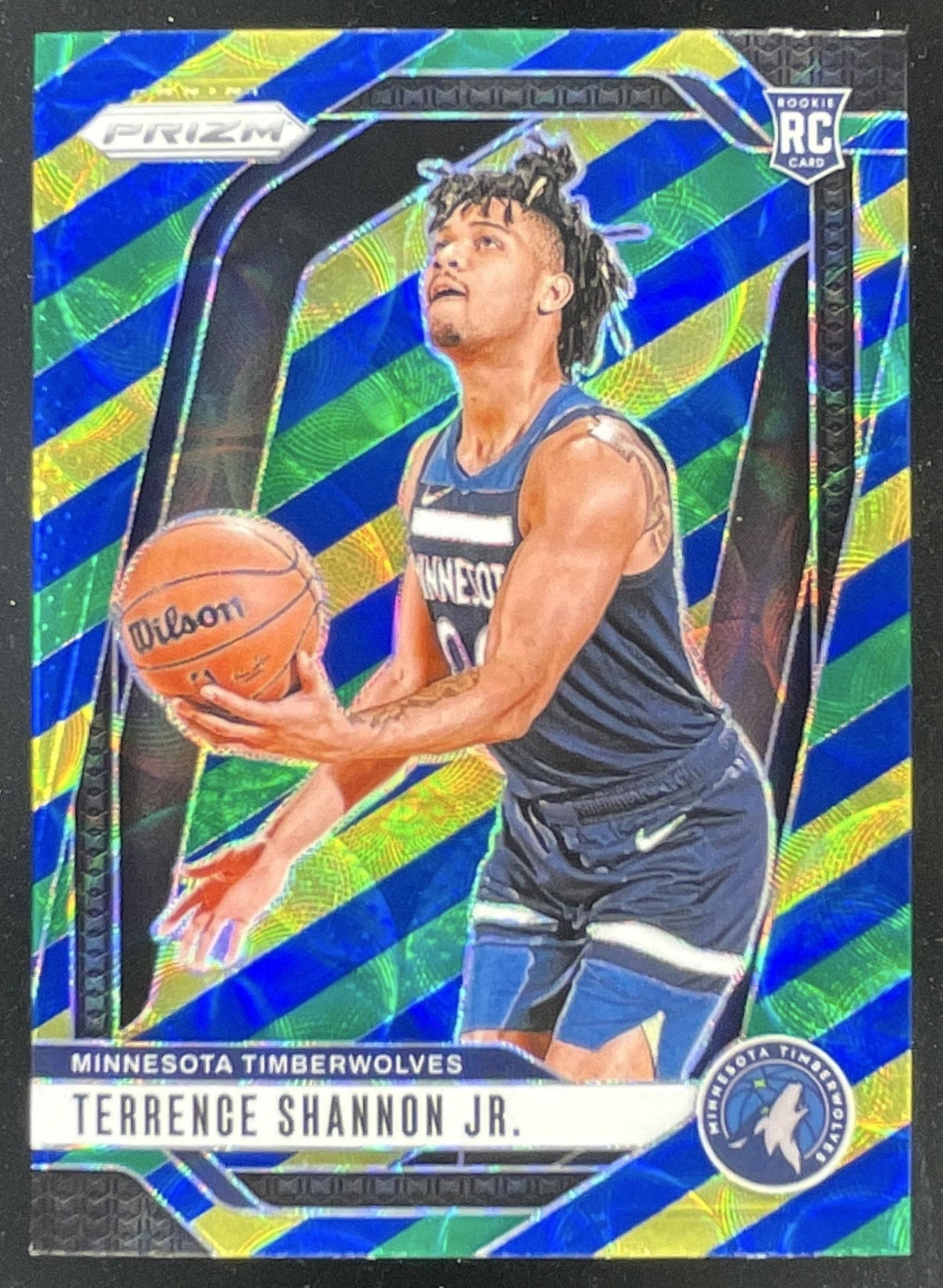2024-25 Panini Prizm Choice Blue, Yellow and Green #224 Terrence Shannon Jr. RC product image 1, provided for visual
