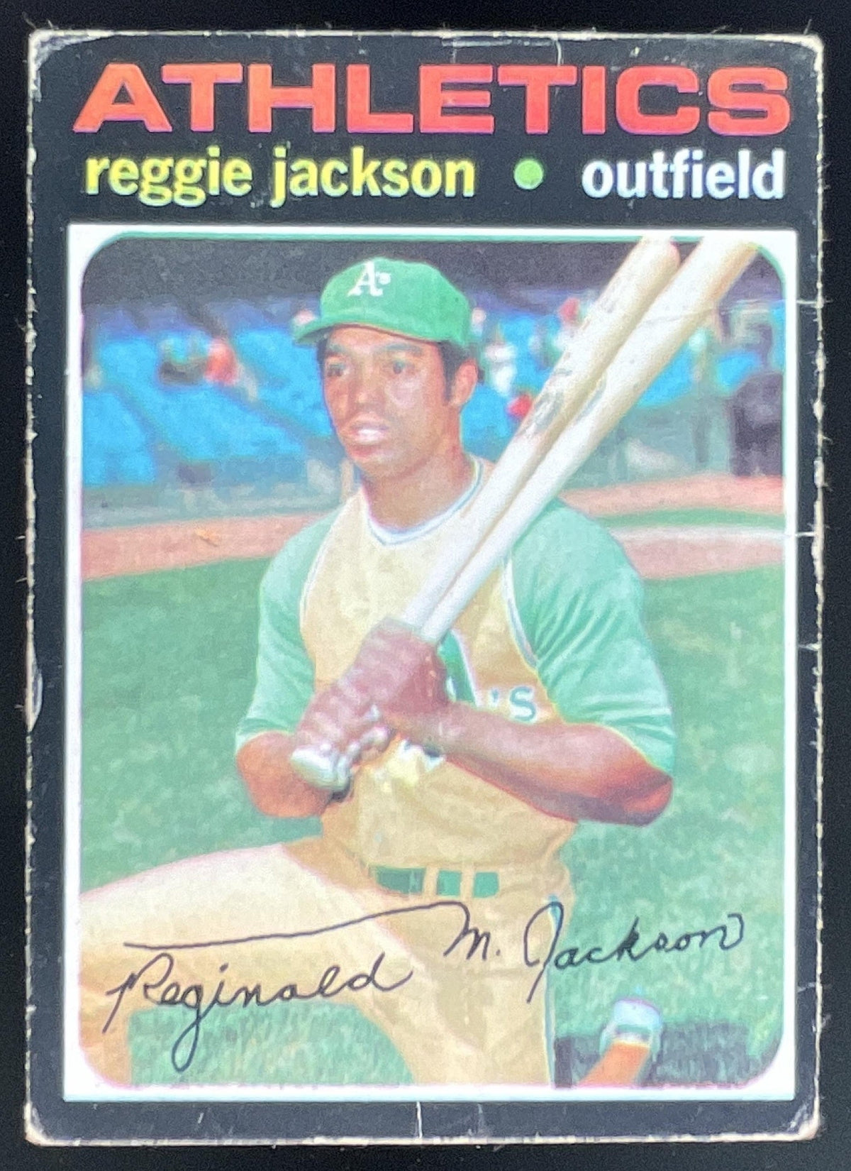1971 Topps #20 Reggie Jackson product image 1, provided for visual reference and product detail review
