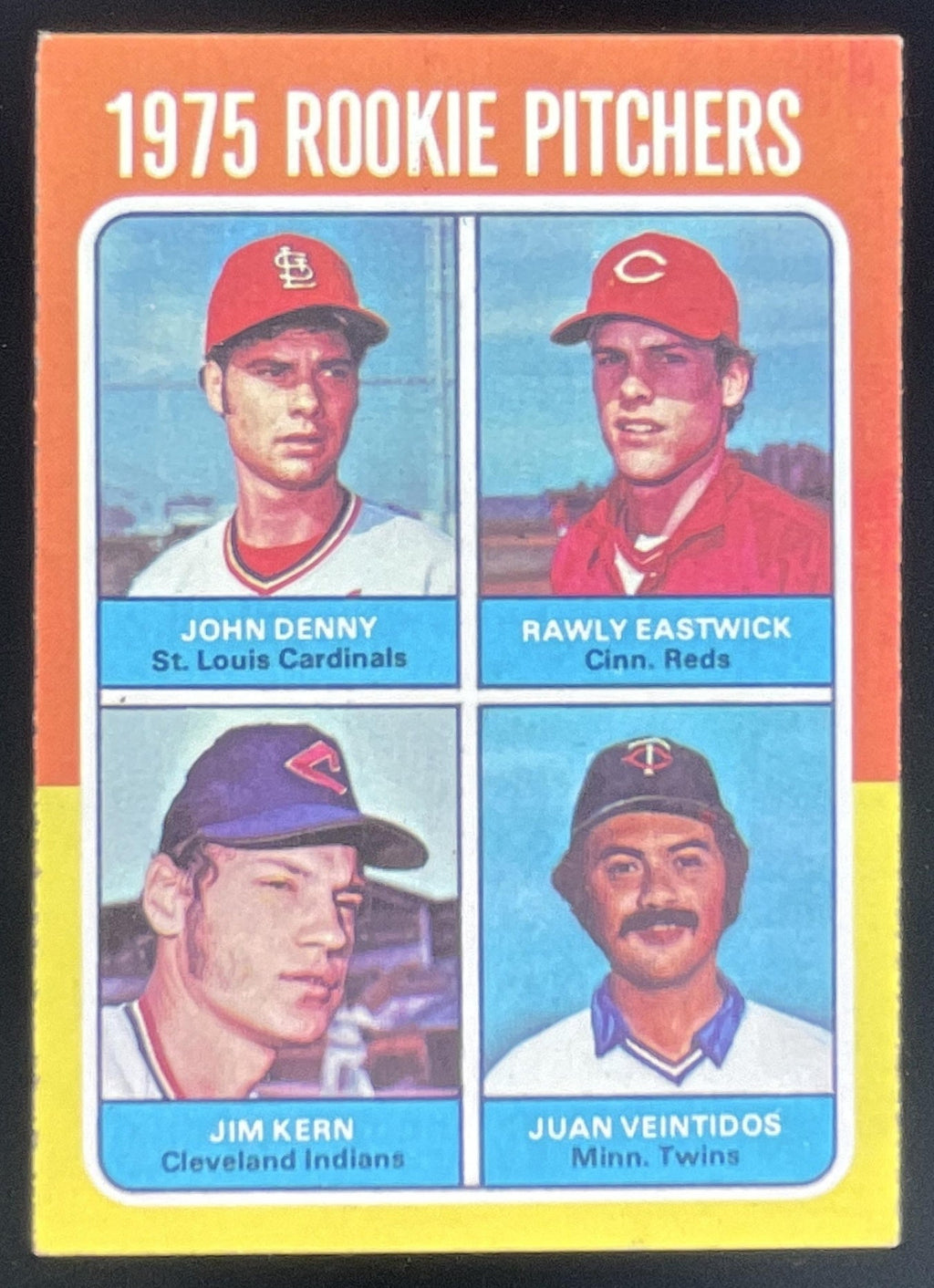 1975 Topps #621 John Denny Rawly Eastwick Jim Kern Juan Veintidos RC product image 1, provided for visual reference and