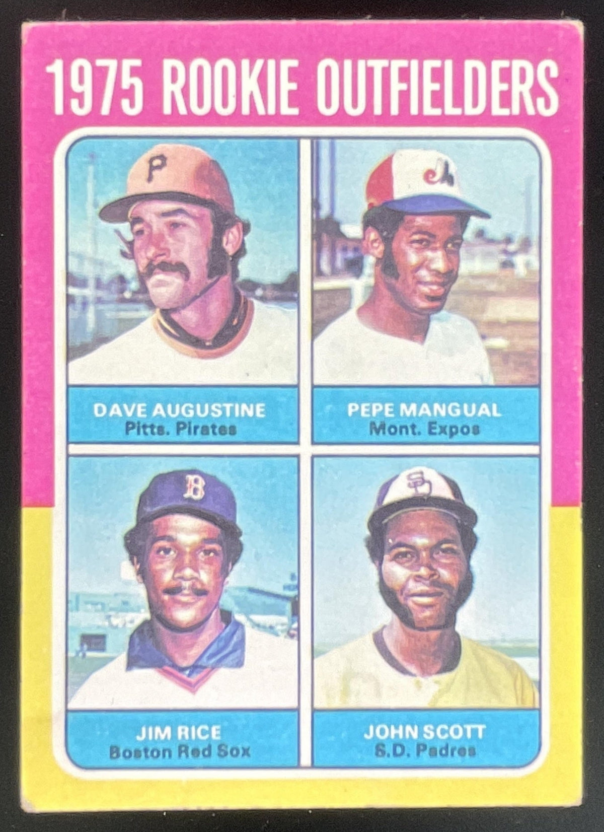 1975 Topps #616 1975 Rookie Dave Augustine Pepe Mangual Jim Rice John Scott RC product image 1, provided for visual