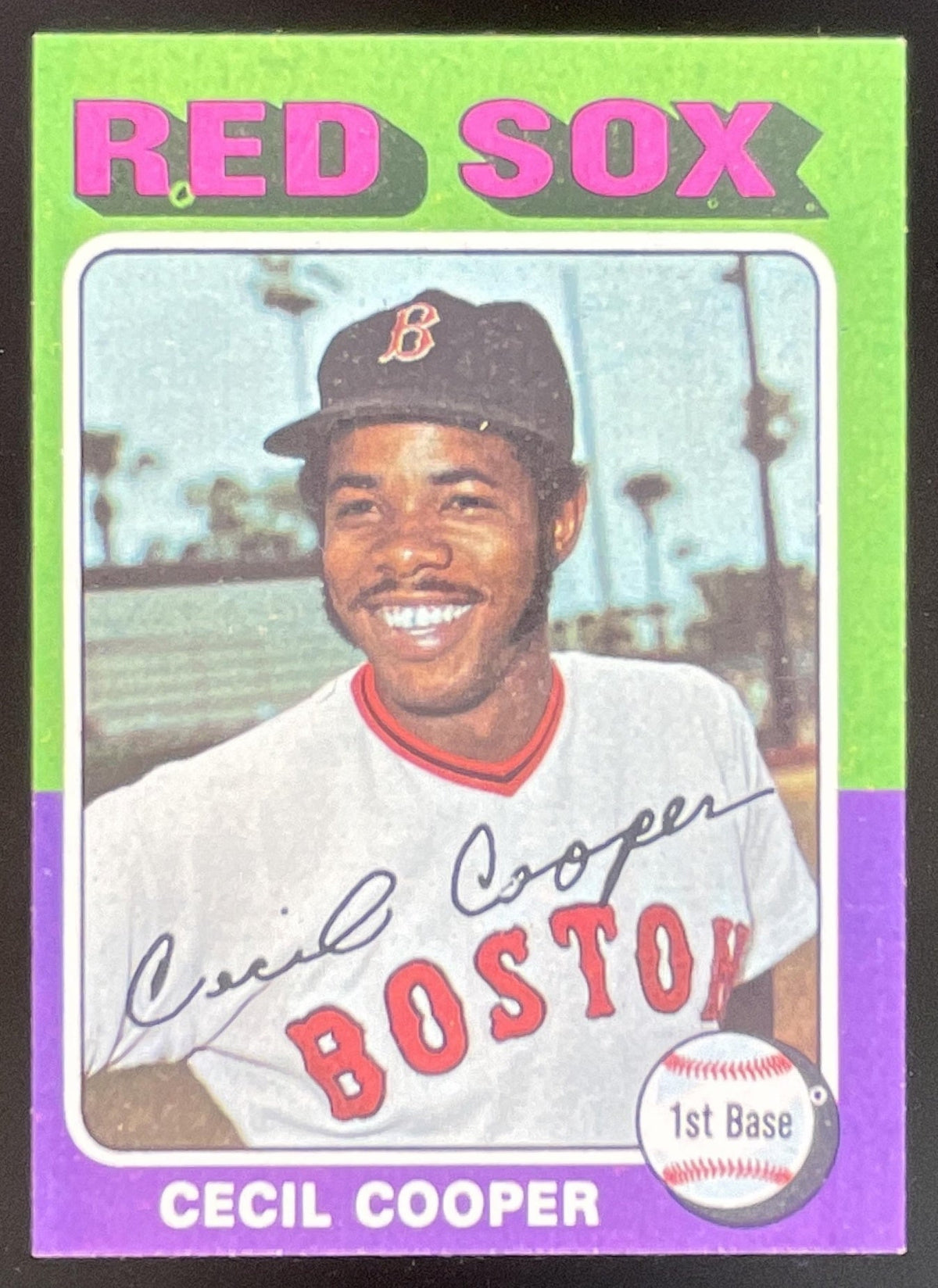 1975 Topps #489 Cecil Cooper product image 1, provided for visual reference and product detail review