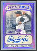 2025 Leaf A Bronx Legacy Penstripes Purple HoloFoil Orlando Hernandez Auto /9 product image 1, provided for visual reference