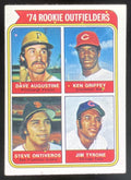 1974 Topps #598 Rookie Dave Augustine Ken Griffey Steve Ontiveros Jim Tyrone RC product image 1, provided for visual