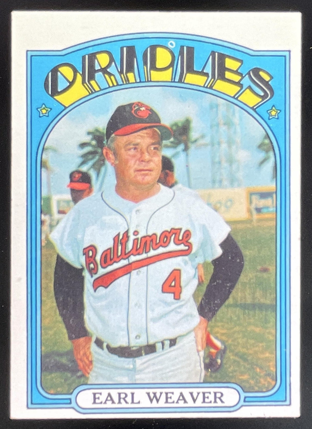 1972 Topps #323 Earl Weaver product image 1, provided for visual reference and product detail review