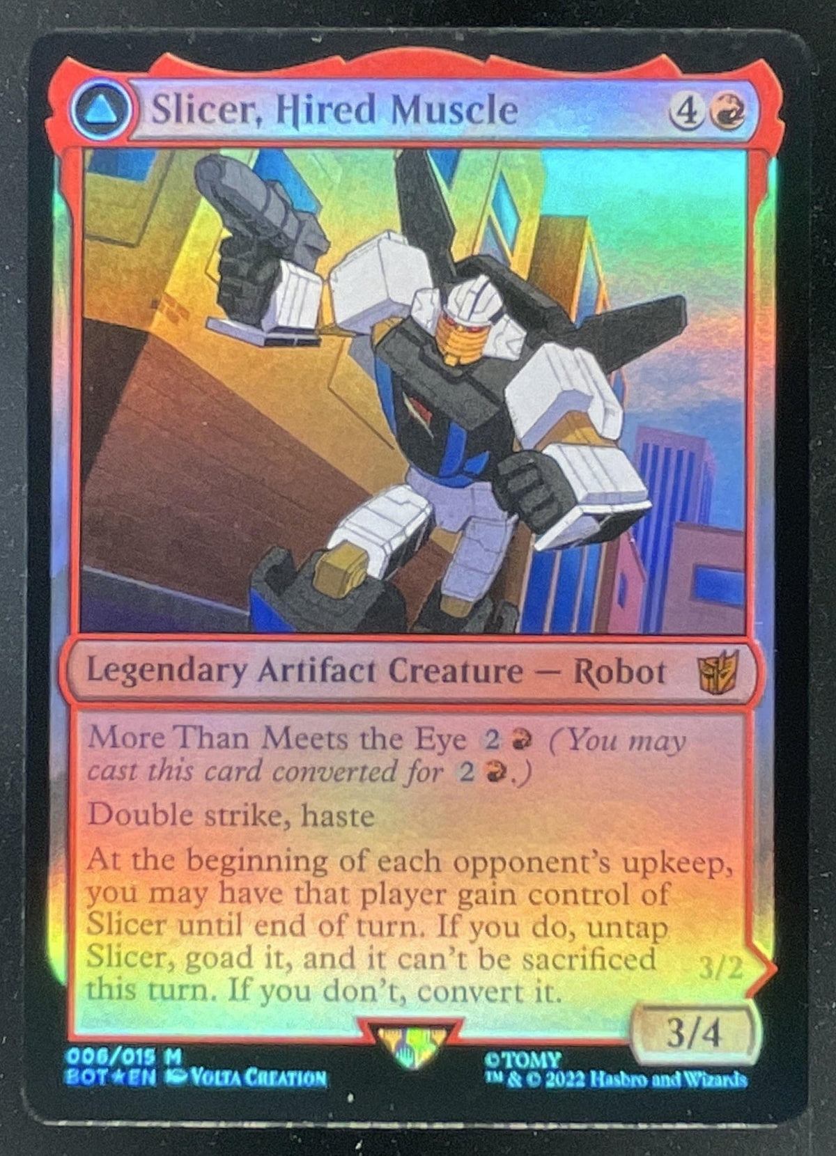 Magic The Gathering Slicer, Hired Muscle - Universes Beyond: Transformers BOT product image 1, provided for visual reference