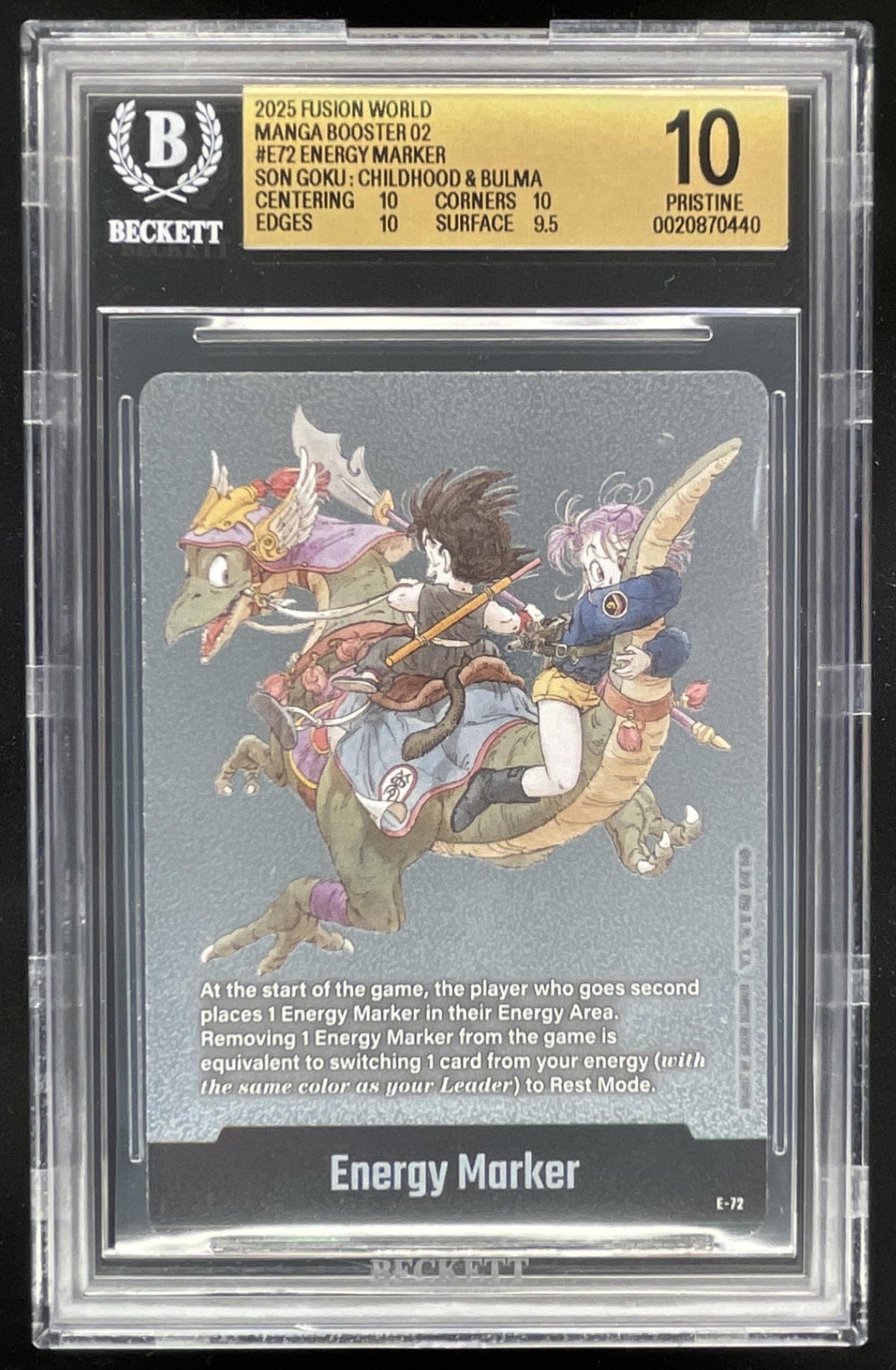 2025 Dragon Ball Super Son Goku: Childhood and Bulma #E72 Energy Maker BGS 10 product image 1, provided for visual reference