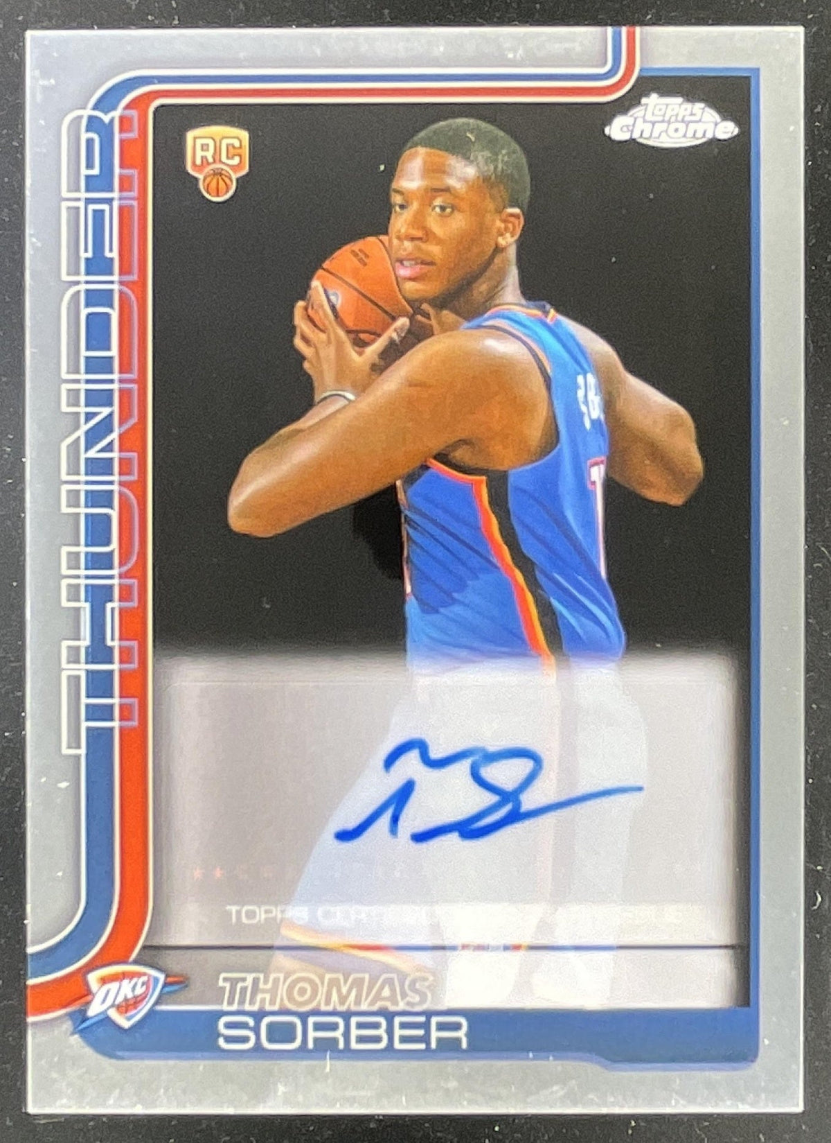 2025-26 Topps Chrome Rookie Autograph #TCAR-TS Thomas Sorber RC Auto product image 1, provided for visual reference and