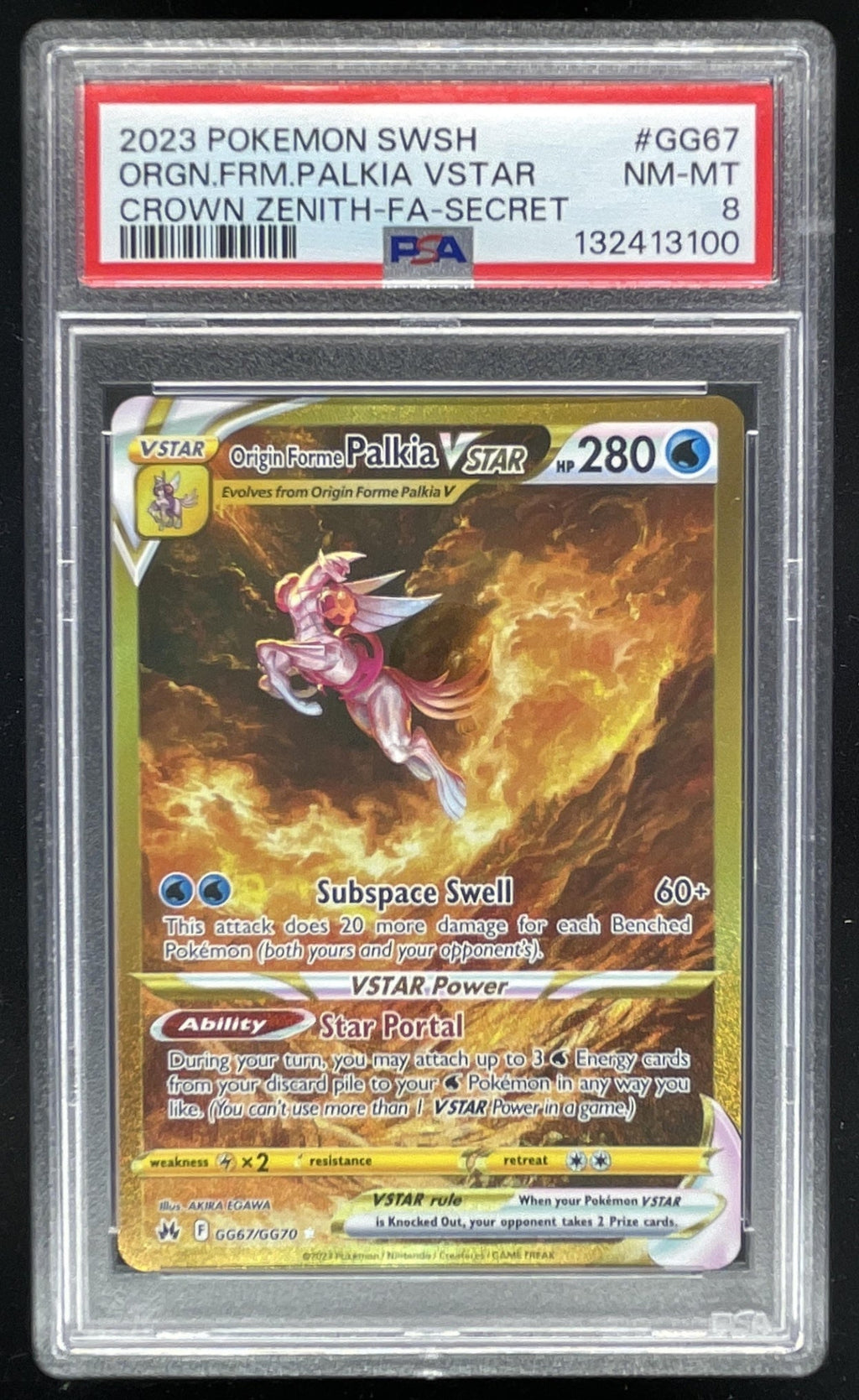 2023 Pokemon Crown Zenith Galarian Gallery #GG67 Origin Forme Palkia VST PSA 8 product image 1, provided for visual