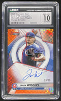 2025 Bowman's Best of 2025 Orange X-Fractor #JWI Jaxon Wiggins Auto /25 CGC 10 product image 1, provided for visual