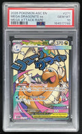 2026 Pokemon Ascended Heroes #271/217 Mega Dragonite ex Mega Attack Rare PSA 10 product image 1, provided for visual
