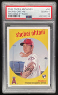 2018 Topps Archives #50 Shohei Ohtani RC PSA 10 product image 1, provided for visual reference and product detail review