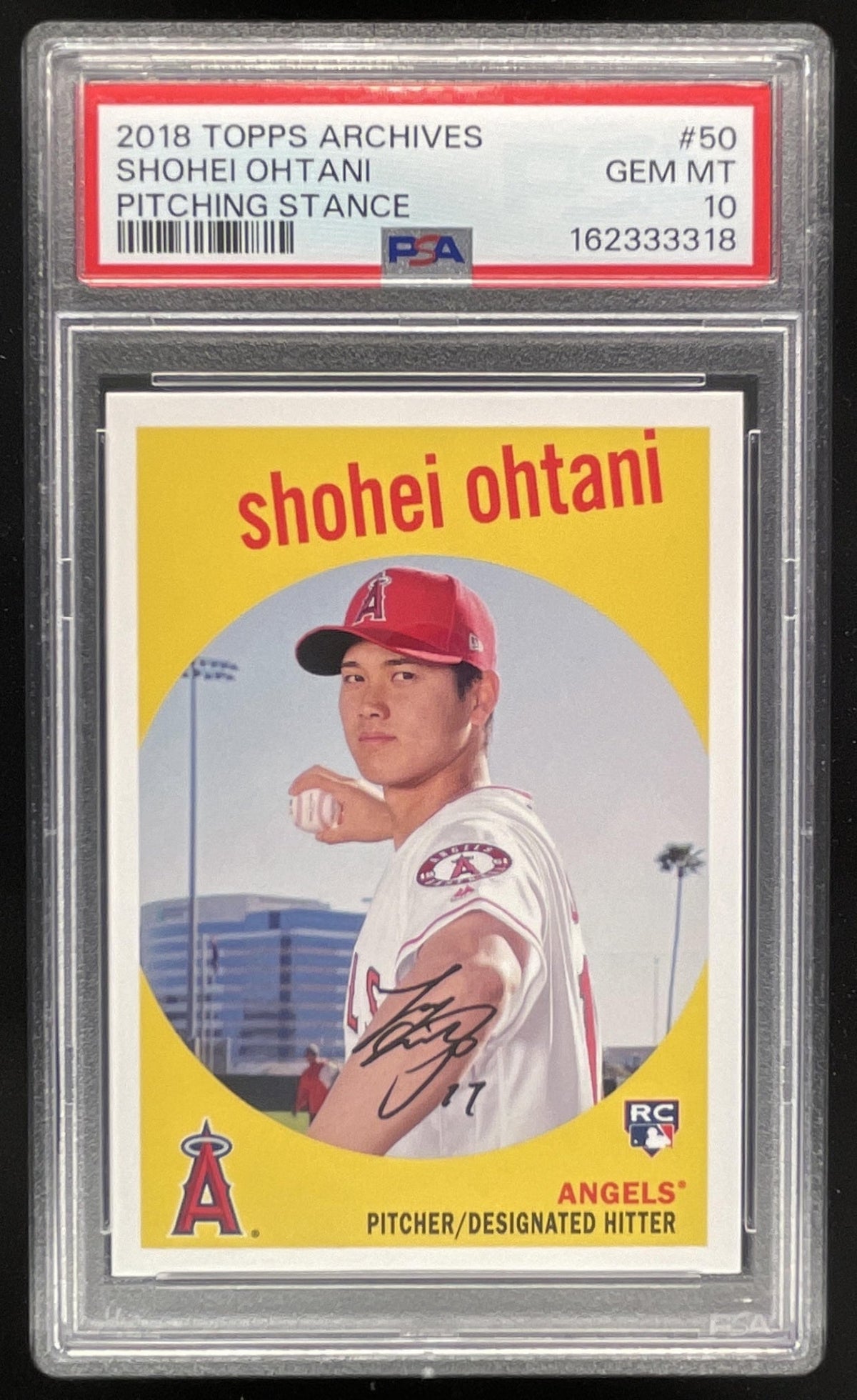 2018 Topps Archives #50 Shohei Ohtani RC PSA 10 product image 1, provided for visual reference and product detail review