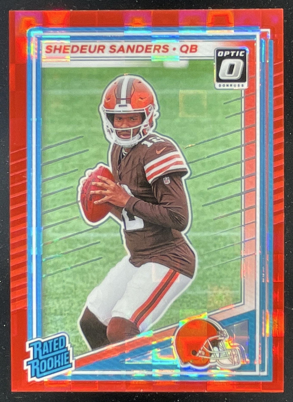 2025 Donruss Optic Rated Rookies Preview Red Pandora #306 Shedeur Sanders RC product image 1, provided for visual reference